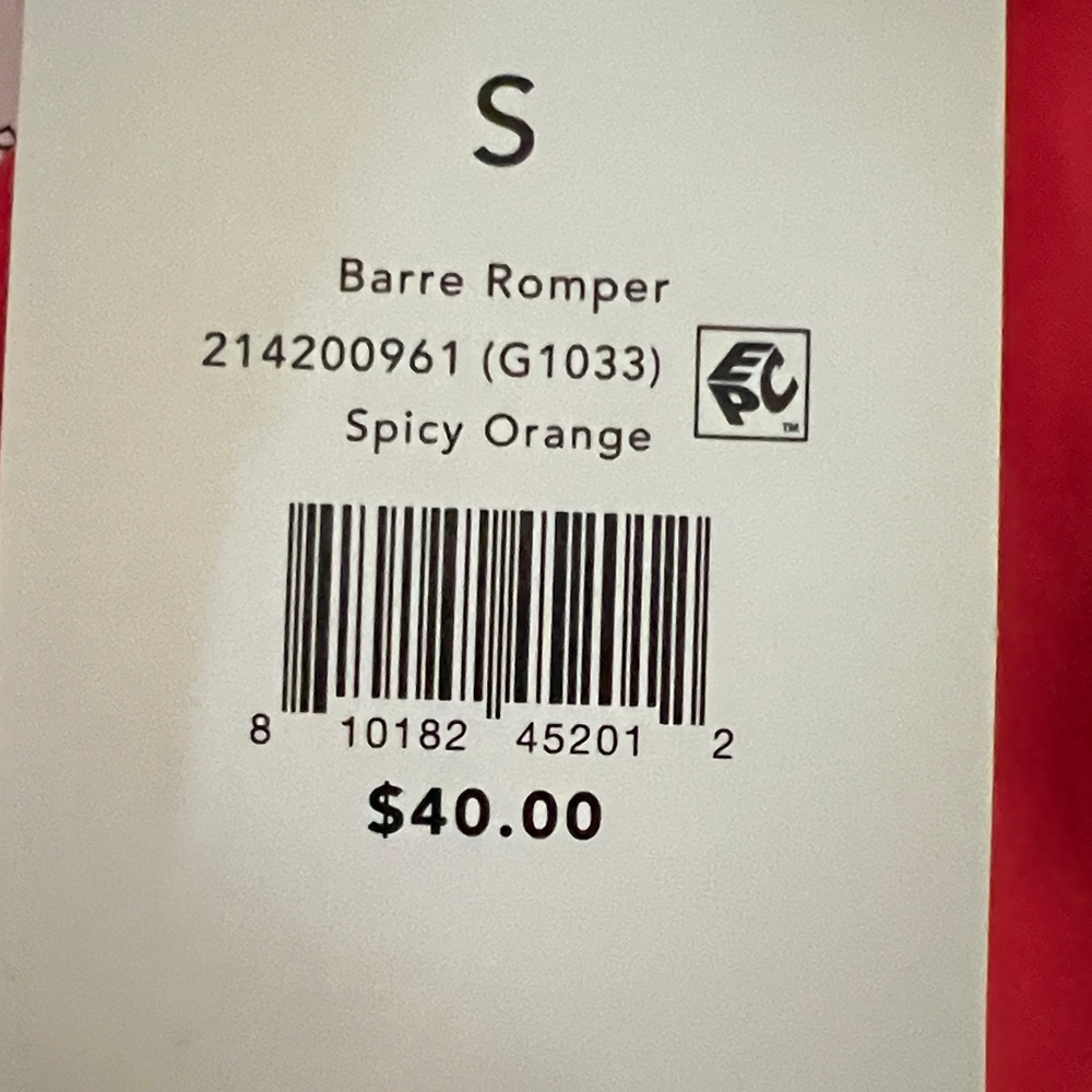 Blogilates Spicy Orange Barre Romper - Picture 4 of 7